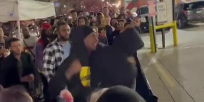 Guy snaps his ankle during a fight in Texas