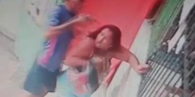 Scared Woman Robbed At The Gun Point In Brazil