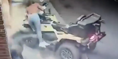 Mexican Girls Wreck On ATV