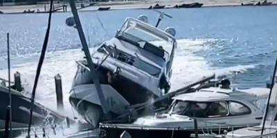 Stolen Yacht Crash In California