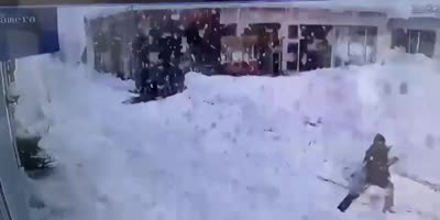 Man Nearly Crushed By Snow Turkey