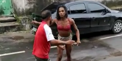 Fighting With "Wife" In Dirty Slums Of Brazil
