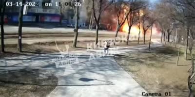 Rocket Strike In Kyiv.