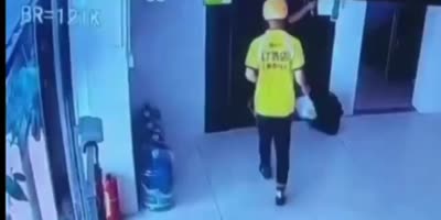 Delivery Man Falls Into Elevator Shaft
