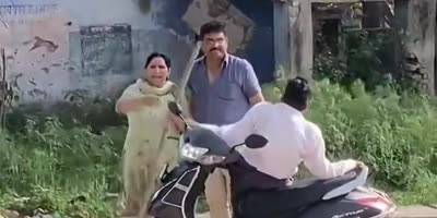 Disabled Biker Assaulted By Couple Over Property In India