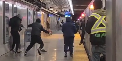 Fight In Toronto Subway