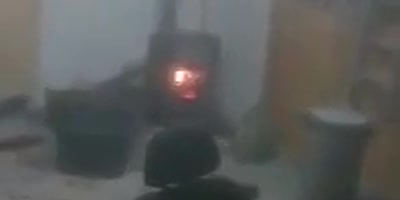 Spray can explodes in stove
