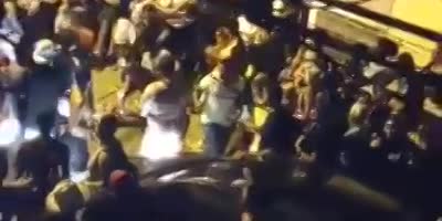 Carnival Goers Fighting In Brazil