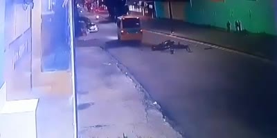 Biker Ran Over By Bus In Manaus, Brazil
