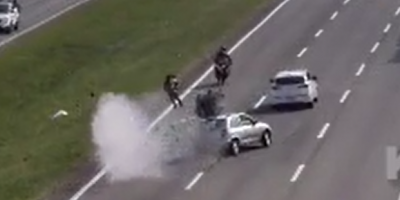 High Speed Crash On Brazilian Highway