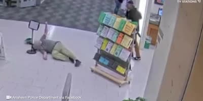 Librarian Is Assaulted By A Homeless Man Inside A Library In California.