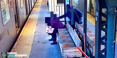 Disgusting Human Smears Sh!t In Woman's Face In NYC Subway.