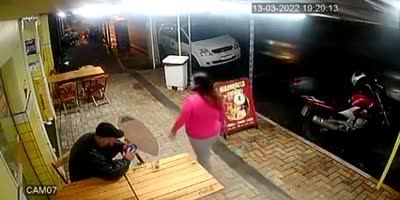Uber eats delivery gets into an accident