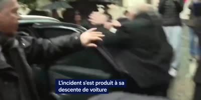 France Far-Right Presidential Candidate Eric Zemmour Attacked With Egg On Campaign Trail.