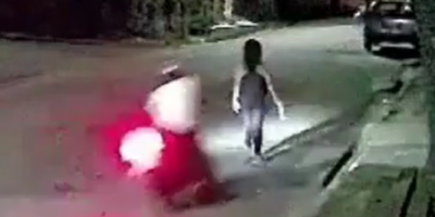 Brazil - motorcyclist runs over woman and flees without providing help