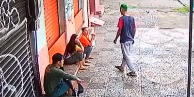 Green Haired Coward Robs A Woman In Brazil