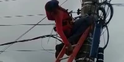 Worker Alive After Getting Zapped