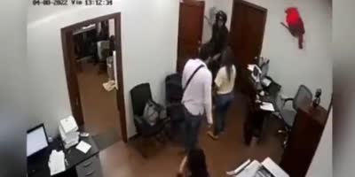 Man Assaults EX GF At Work In Ecuador