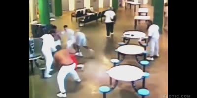 Inmate gets a beat down(R)