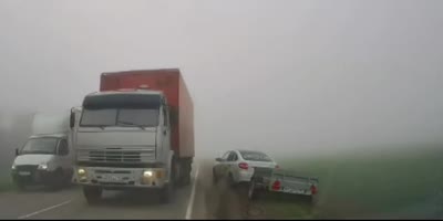 When a truck in Russia drives a moron