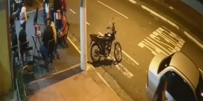 Brazil - motorcyclist hit by car