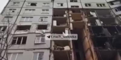 In Kharkov, he goes from the roof to his apartment