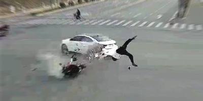 Chinese Biker Going for the Ejection World Record