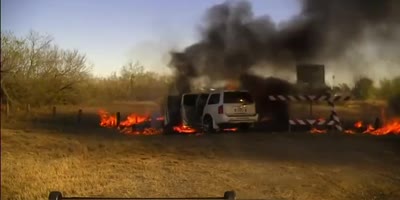 Chase Of Human Smugglers Ends With Fiery Crash In Texas