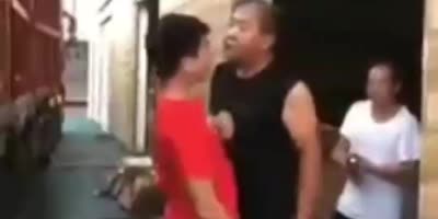 Chinese street fight