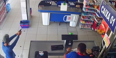 Supermarket Robbery In Juripiranga Brazil.