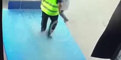 Poor old man gets in the way, and gets mooshed(R)