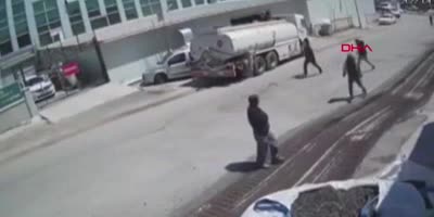 Man Dead After Being Crushed By A Tanker In Turkey.
