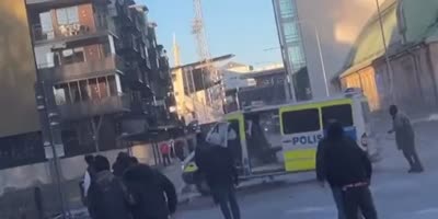 Migrants Attack Police Car In Sweden