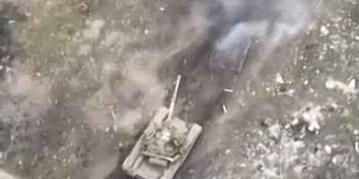 Russian tanks in action