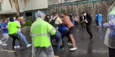Soccer Fans Fighting In Mexico City