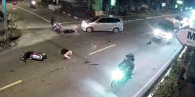 Deadly Hit & Run Caught on Indonesian CCTV
