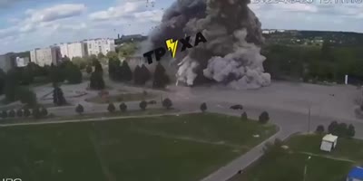 Rocket hit an administrative building in the Kharkiv region.