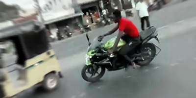 Reckless Biker Meets Karma in India