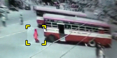 28-year-old Woman Catching a Bus in India
