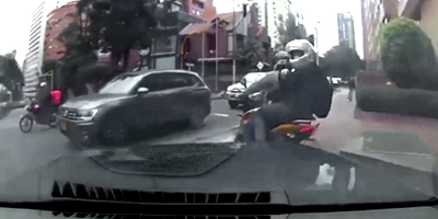 Colombia Thieves Get Thwarted by Driver