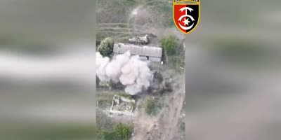 artillery fire striking a forward base