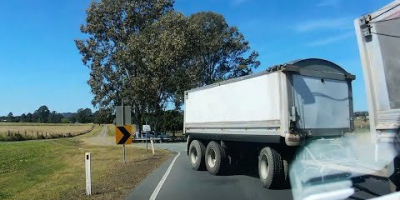 Truck drifts trailer hit 4x4
