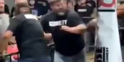 Fan Lands Headbutt On Fighter At IWE Pro-Wrestling Show In Georgia