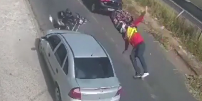 Brazil - Campinas > Driver runs over motorcyclist and then flees the scene