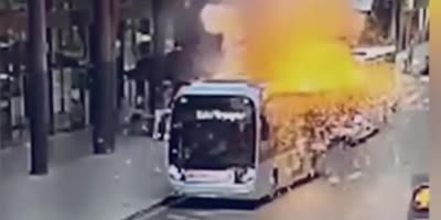 The electric bus exploded in Paris