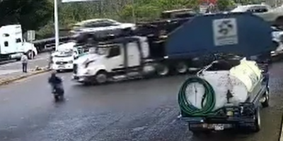 Biker Plows Into The Trailer Truck In Mexico