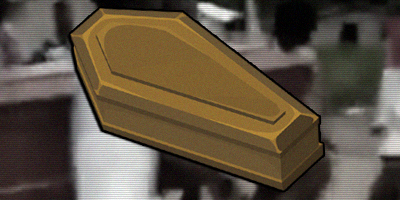 That's a First: Woman Attacked with Her Husband's Coffin