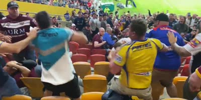 Aussie Rugby Fans Brawl In The Stands