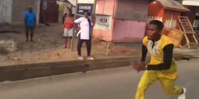 African street stunt goes wrong