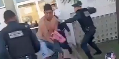 Shirtless Dude Fights Off Police During Arrest In Brazil